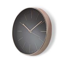 Nedis CLWA013PC30BK Ronde Wandklok Diameter 30 Cm Zwart & Roze-goud - thumbnail