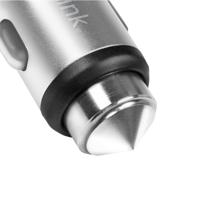 LogiLink Ladegerät USB-oplader 10.5 W 2x USB-A Zilver Auto Met noodhamer-functie - thumbnail