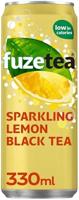 Fuze Tea frisdrank, bruisend, sleek blik van 33 cl, pak van 24 stuks, zwarte thee - thumbnail