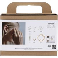 Creativ Company Mini hobbyset sieraden, oorbellen van metaaldraad, verguld, 1 doos - thumbnail