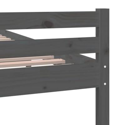 Bedframe massief hout grijs 140x200 cm Bedframe massief hout grijs 140x200 cm