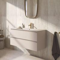 Ben Tendenza badmeubel incl. keramische wastafel 100x46x52cm zand - thumbnail
