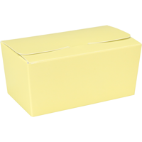 Ballotin | karton + PP | 250gr | 113x62x55mm | pastelgeel/zilver | 200 stuks - thumbnail
