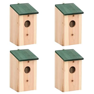 VidaXL Vogelhuisjes 4 st 12x12x22 cm hout VidaXL Vogelhuisjes 4 st 12x12x22 cm hout