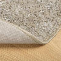 VidaXL Vloerkleed istan hoogpolig glanzend ø 100 cm beige - thumbnail