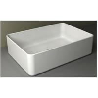 Wiesbaden Link Opzetwastafel - 35x50x12cm - Keramiek - Glans Wit - thumbnail