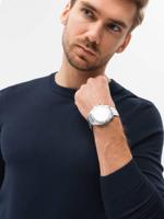 Edoti - Heren Sweater - Navy - Blauw - Ronde Hals - thumbnail