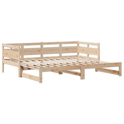 Slaapbank met onderschuifbed en lades zonder matras 90x190 cm - thumbnail