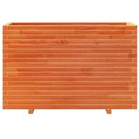 Plantenbak 110x40x72,5 cm massief grenenhout wasbruin - thumbnail