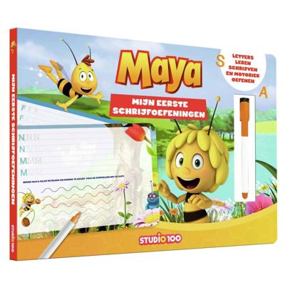Studio 100 Maya de bij kartonboek - schrijf en wis