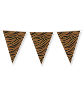Party flags foil tiger safari - thumbnail