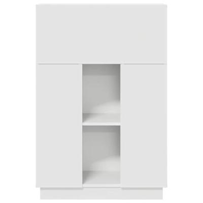 Bureau met plank Wit 71,5 x 31,5 x 106,5 cm Bewerkt hout