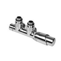 Plieger Design Radiator Onderblok Set Como Inclusief Koppeling 15 en 16 mm Chroom - thumbnail