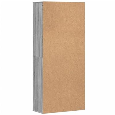 Hoge kast 80x35x180 cm bewerkt hout grijs sonoma eikenkleurig