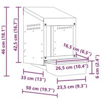 Kippennestkast 1 compartiment wandmontage gegalvaniseerd staal - thumbnail