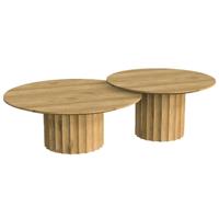 Tower Living Salontafel 'Crotone' Acaciahout, Set van 2 stuks - thumbnail