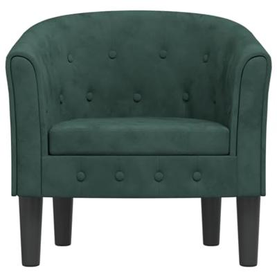 Kuipstoel fluweel donkergroen