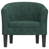 Kuipstoel fluweel donkergroen - thumbnail