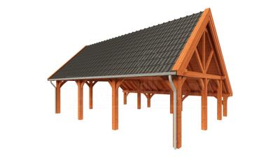 Trendhout Kapschuur de Hofstee XXL 950x720 cm- Kapschuurdak- Onbehandeld lariks Douglas hout- Trendhout Trendhout Kapschuur de Hofstee XXL 950x720 cm- Kapschuurdak- Onbehandeld lariks Douglas hout- Trendhout