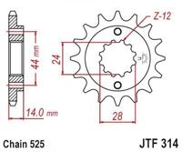 ESJOT Sprocket 525 16z standard - thumbnail