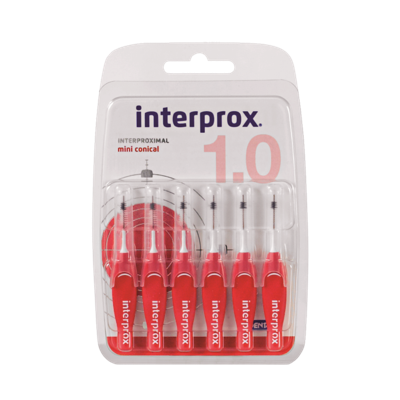 Interprox Mini Conical Rood PHD 1.0 6 Stuks