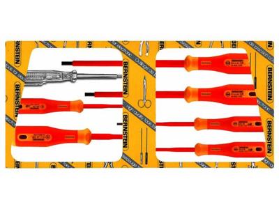 Bernstein Tools for Electronics 14-650-VDE Schroevendraaierset VDE 7-delig Plat, Kruiskop Pozidriv