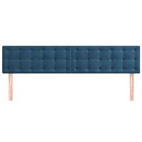 Hoofdborden 2 st 80x5x78/88 cm fluweel donkerblauw - thumbnail