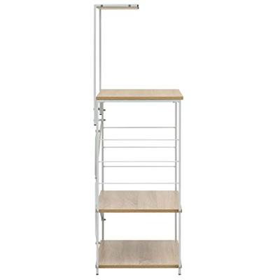 VidaXL Magnetronkast 60x39,6x123 cm bewerkt hout wit en eikenkleurig