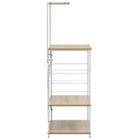 VidaXL Magnetronkast 60x39,6x123 cm bewerkt hout wit en eikenkleurig - thumbnail