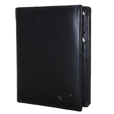 Leather Design Paspoort Portemonnee Zwart