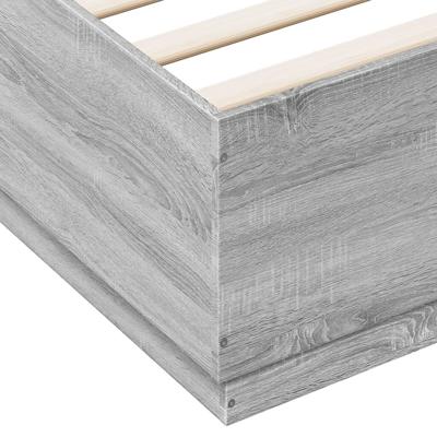 Bedframe met LED-verlichting grijs sonoma eiken 140x200 cm