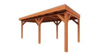 Trendhout Overkapping Refter XL 615x340 cm- Plat dak- Onbehandeld lariks Douglas hout- Trendhout - thumbnail