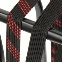 Qibbel Widek suv veiligheidsbinder 24mm met zwarte stalen haak vuurrood/zwart - thumbnail