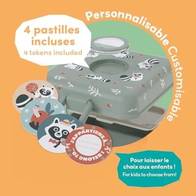 Brooddoos voor kinderen - MONBENTO - Inclusief bestek - BPA-vrij - Snacky Raccoon