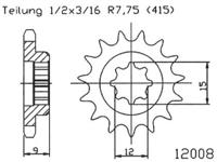 ESJOT Sprocket 415 11z standard - thumbnail