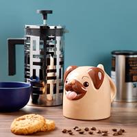 Mopshond Ondersteboven Keramiek Mok - thumbnail