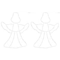 VidaXL Kerstverlichting engel silhouet 2 st 50 leds warm wit - thumbnail