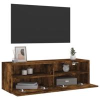 Tv-wandmeubel 100x30x30 cm bewerkt hout gerookt eikenkleurig - thumbnail