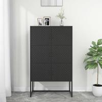 VidaXL Hoge kast 80x35x135 cm staal zwart - thumbnail