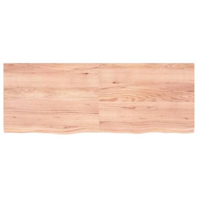 Wastafelblad 160x60x(2-4) cm behandeld massief hout lichtbruin