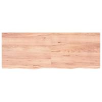 Wastafelblad 160x60x(2-4) cm behandeld massief hout lichtbruin - thumbnail