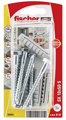 Wandpluggen en schroeven Fischer 5 Wandpluggen en schroeven (10 x 50 mm)
