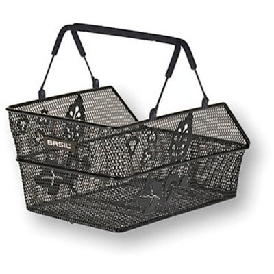 Basil cento s flower multi - fietsmand - achterop - klein - zwart