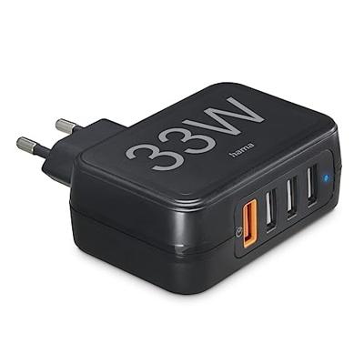 Hama Snellader 4 Poorten Qualcomm® 3.0 4x USB-A 33 W Zwart - thumbnail