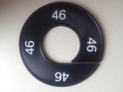 Maatring zwart/wit 46