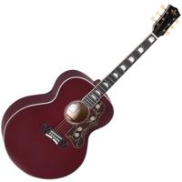 Sigma Guitars GJA-SG200 Translucent Wine Red elektrisch-akoestische westerngitaar met softshell case - thumbnail