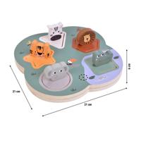 Small Foot - houten 3d dierengeluiden puzzel safari - thumbnail