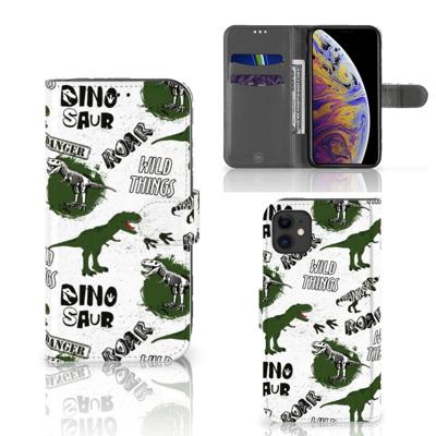 Telefoonhoesje | Met pasjeshouder | voor Apple iPhone 11 Dinosaurus