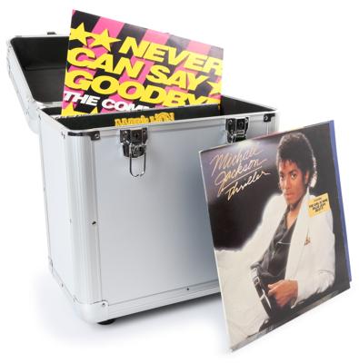 Power Dynamics RC80 Vinyl Record case voor 12 inch platen zilver