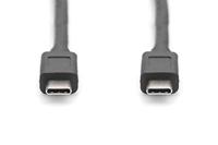 Digitus USB-kabel USB 3.2 Gen1 (USB 3.0 / USB 3.1 Gen1) USB-C stekker, USB-C stekker 1.00 m Zwart Afgeschermd (dubbel) AK-300139-010-S - thumbnail